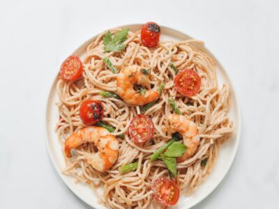 Lemon Parmesan Shrimp Pasta