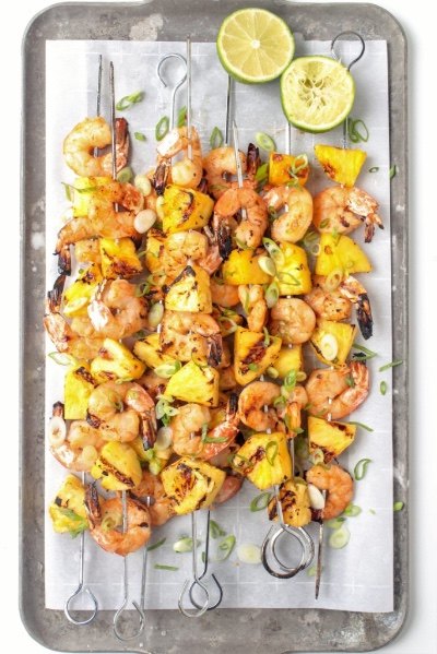 Grilled Shrimp & Pinneaple Skewers