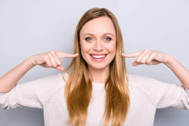 Woman smiling